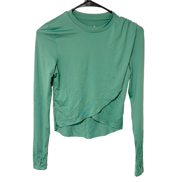WILO Size XS Green Melbourne Australia Long Sleeve Crossover T-Shirt Thumbhole - Picture 1 of 5